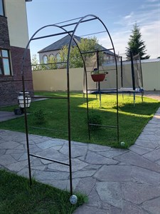 Арка садовая для цветов, растений и кашпо 250х150х60, коричневая